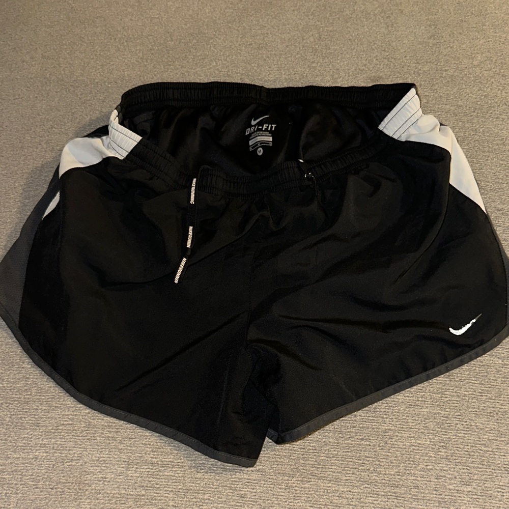 Nike Black and White Dri-FIT Shorts